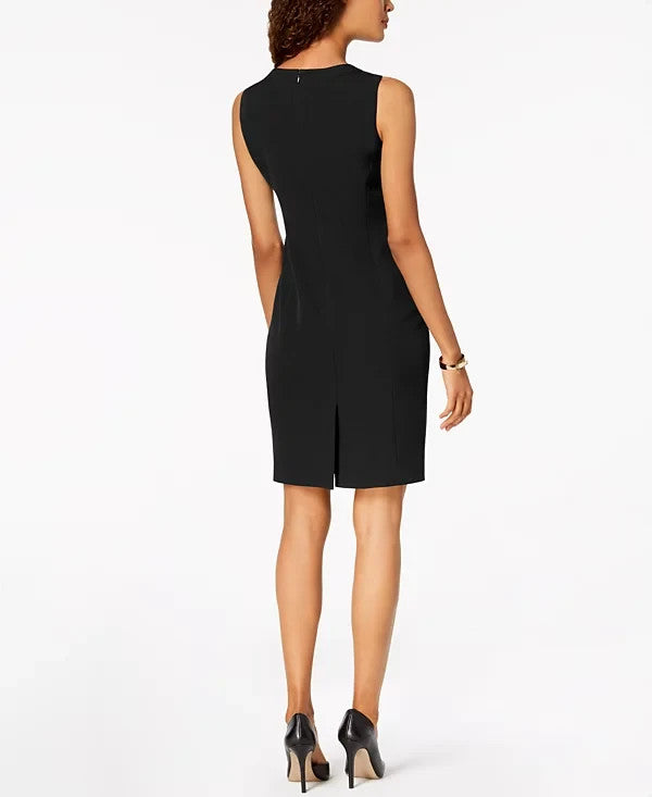 Kasper Sleeveless Sheath Dress Black Petite Size 6P MSRP $79