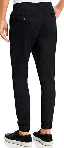 Pacific & Park Black Core Twill Slim Fit Jogger Pants, US Small