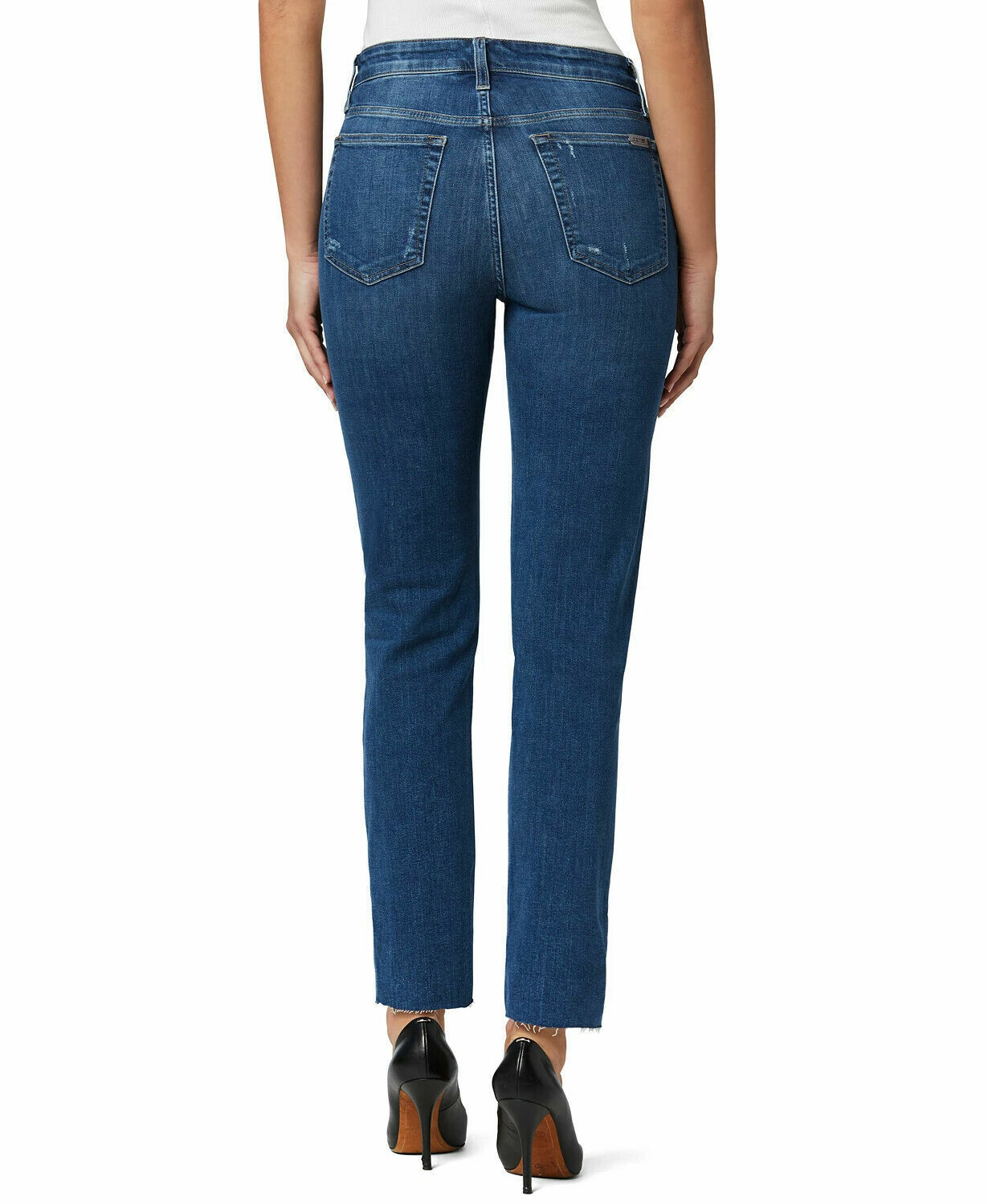 Joe's Jeans High-Rise Straight-Leg Ankle Jeans-Size 25 Blue MSRP $188
