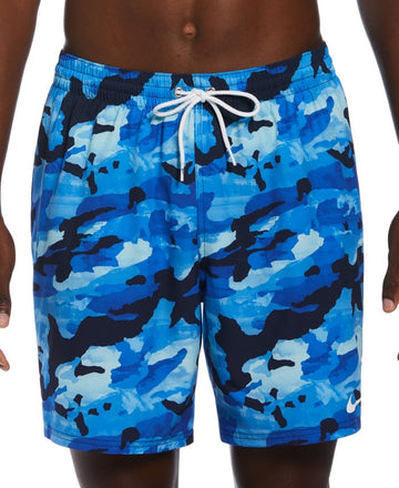 Nike Men's Midnight Camouflage Volley 7" Swim Trunks Blue Size S MSRP $68