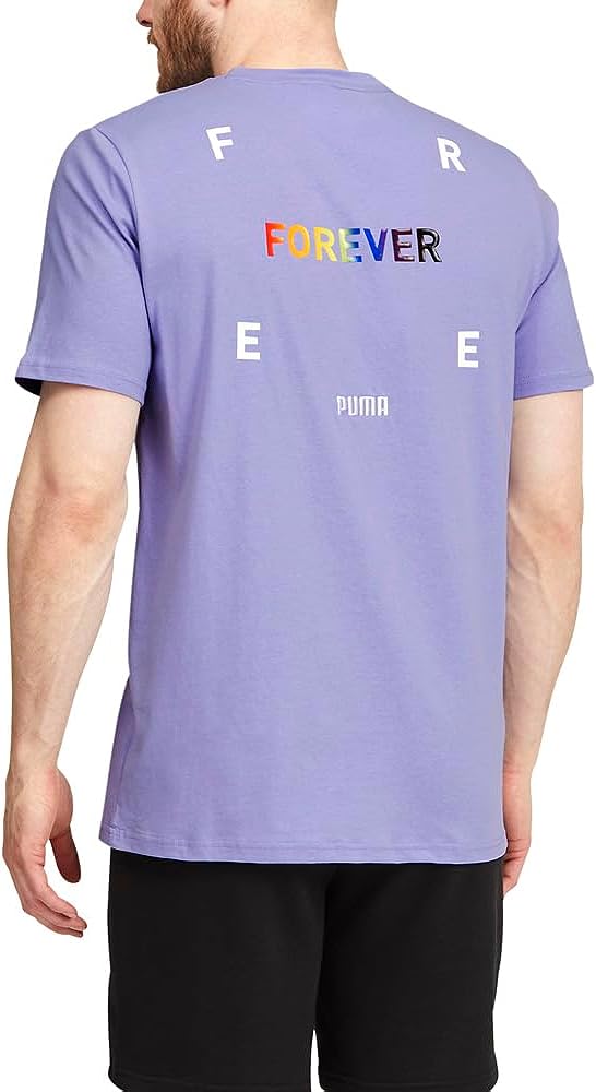 PUMA Men's Pride Tee T Shirt Top , Sweet Lavender, M, Medium