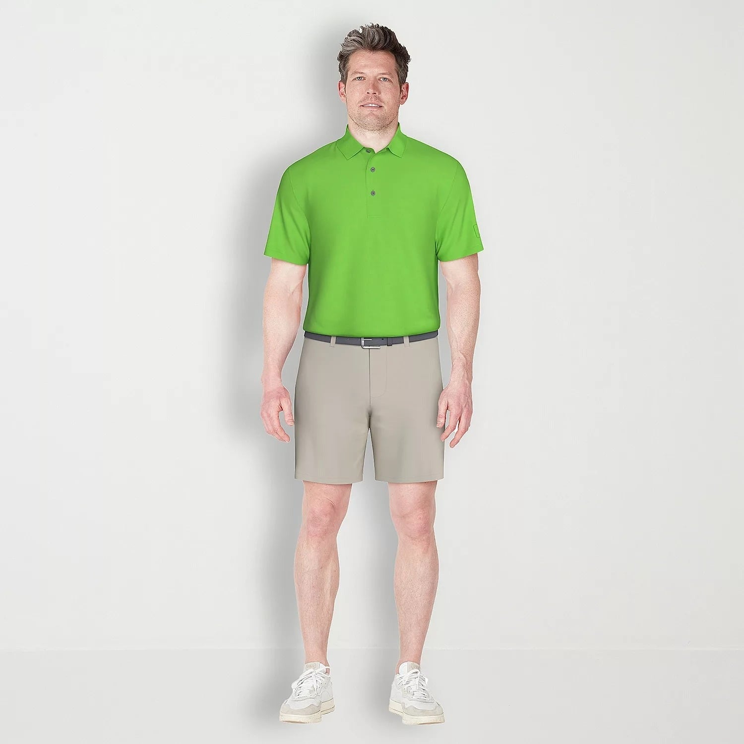 PGA TOUR Men's Airflux Mesh Golf Polo Shirt Size XXL Green Flash