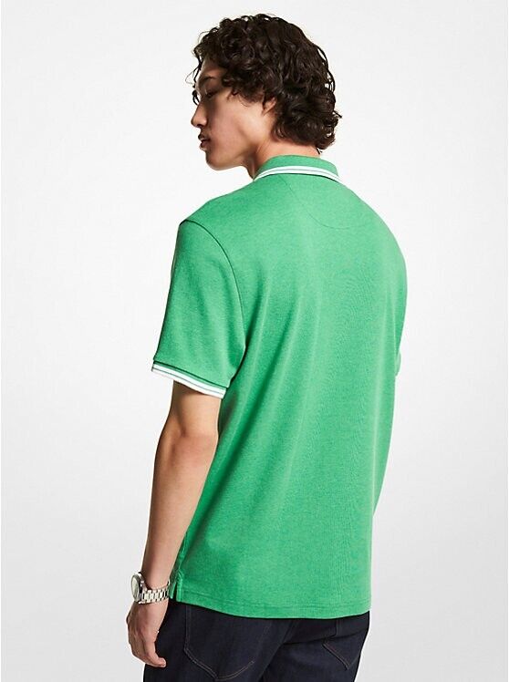 MICHAEL KORS MENS Greenwich Cotton Polo Shirt Green Size M MSRP $90