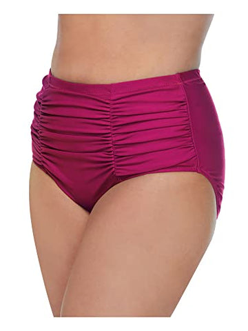 Raisins Women's Pink Stretch Bikini Full Coverage Swimsuit Bottom Size 22W