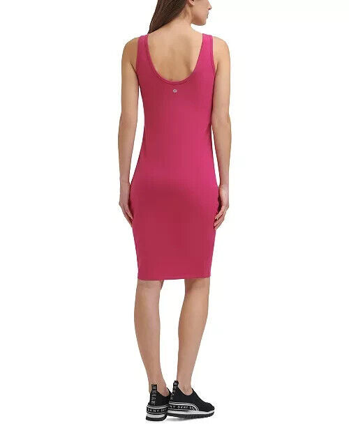Dkny Sport Women's Embellished Logo Tank Dress Pink Size XS MSRP $60