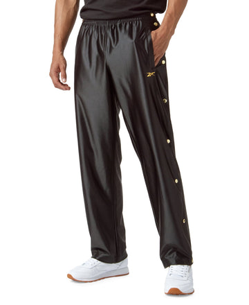 Reebok Mens Regular Fit Basketball Gold Tone Snap Pants XXL Black
