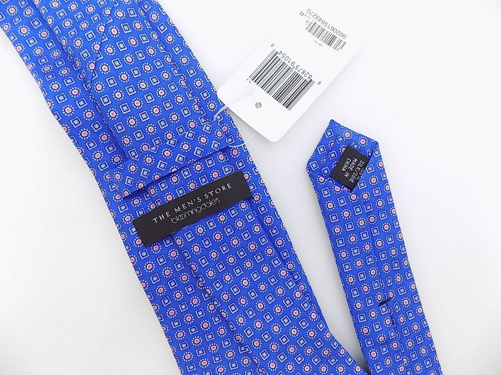 The Men's Store at Bloomingdale's Micro-Circle Silk Classic Tie Blue MSRP $59