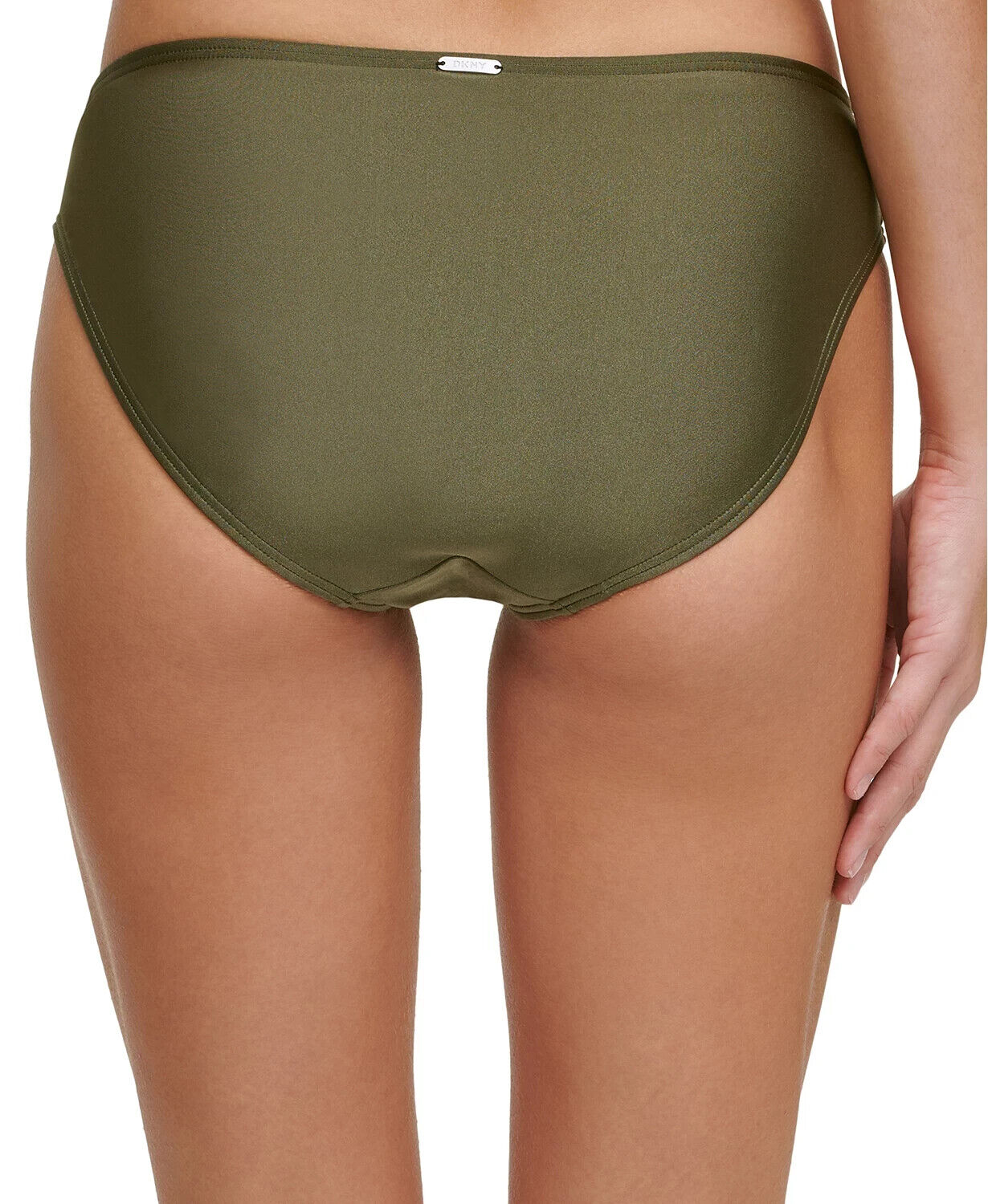 Dkny Womens Classic Scoop Bikini Bottom Women's Swimsuit Green Size L MSRP $48