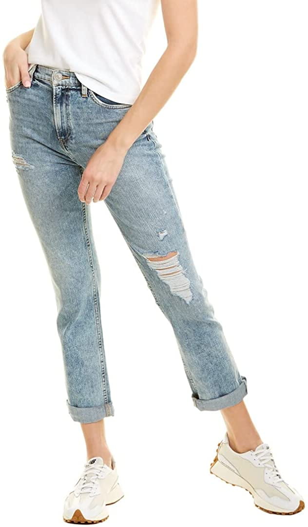 HUDSON Jeans Holly High-Rise Blue Swan Straight Crop Jean Size 30 Blue Swan