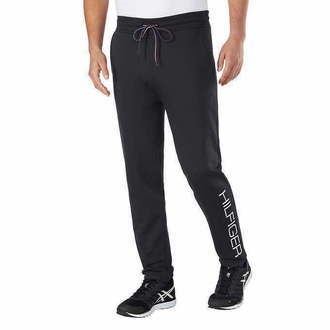 Tommy Hilfiger Men??s Fleece Jogger Pants Black Size S