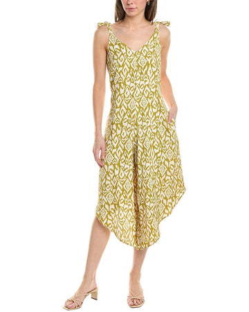 Vince Camuto womens Tie-Strap Jumpsuit, Size S, Green