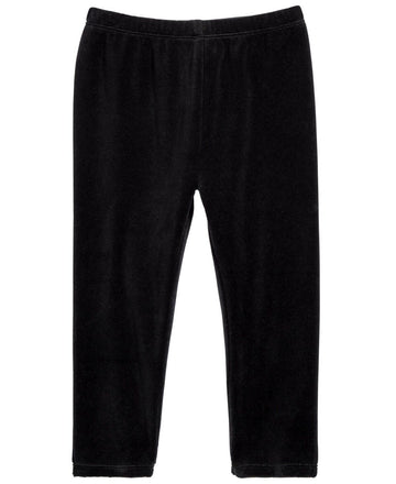 First Impressions Toddler Girl Velour Leggings Black Size 4T
