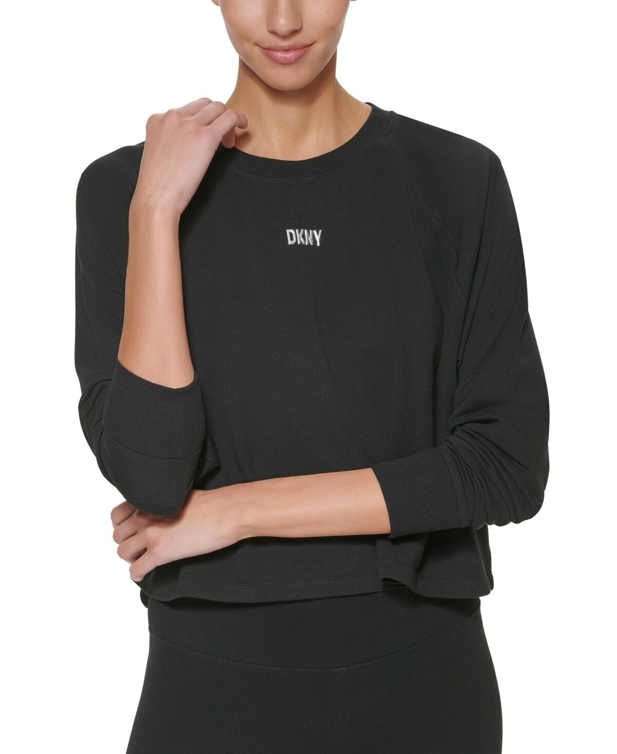 DKNY SPORT Lightweight Super Soft Pullover Black Size XS MSRP $50