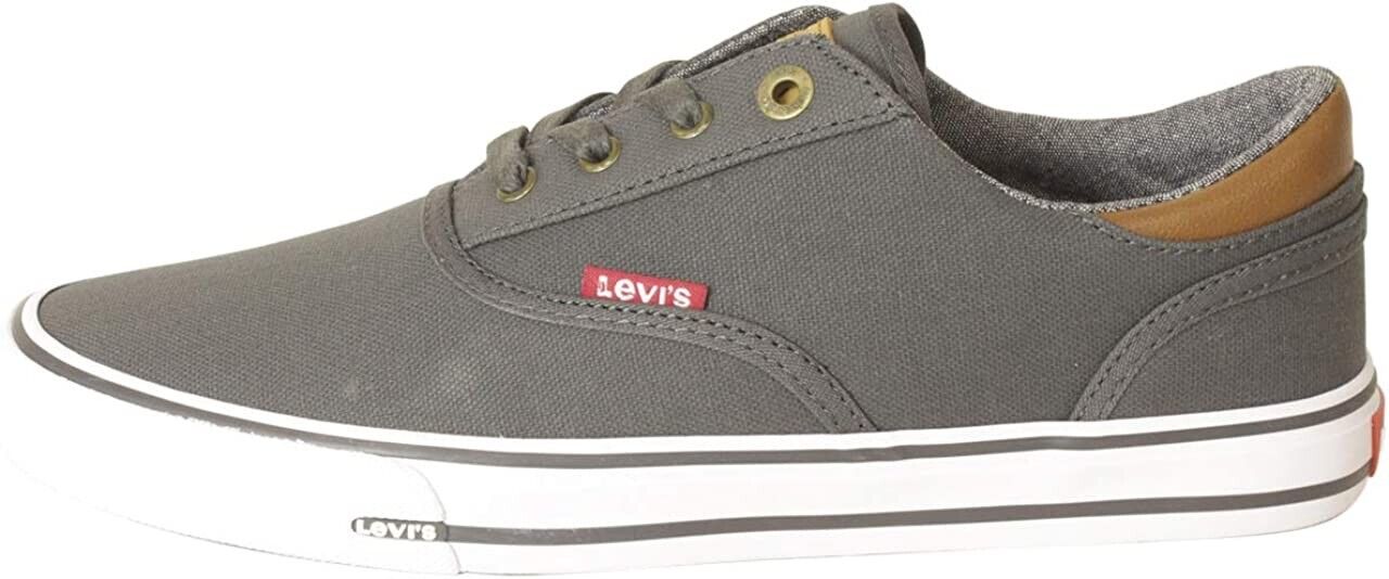 Levi's Mens Ethan CT Canvas II Sneaker, Charcoal, Gray Size 10.5