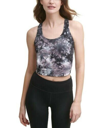 Calvin Klein Performance Cropped Tie-Dyed Active Top Multicolor Size S MSRP $50