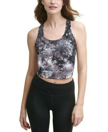 Calvin Klein Performance Cropped Tie-Dyed Active Top Multicolor Size M MSRP $50