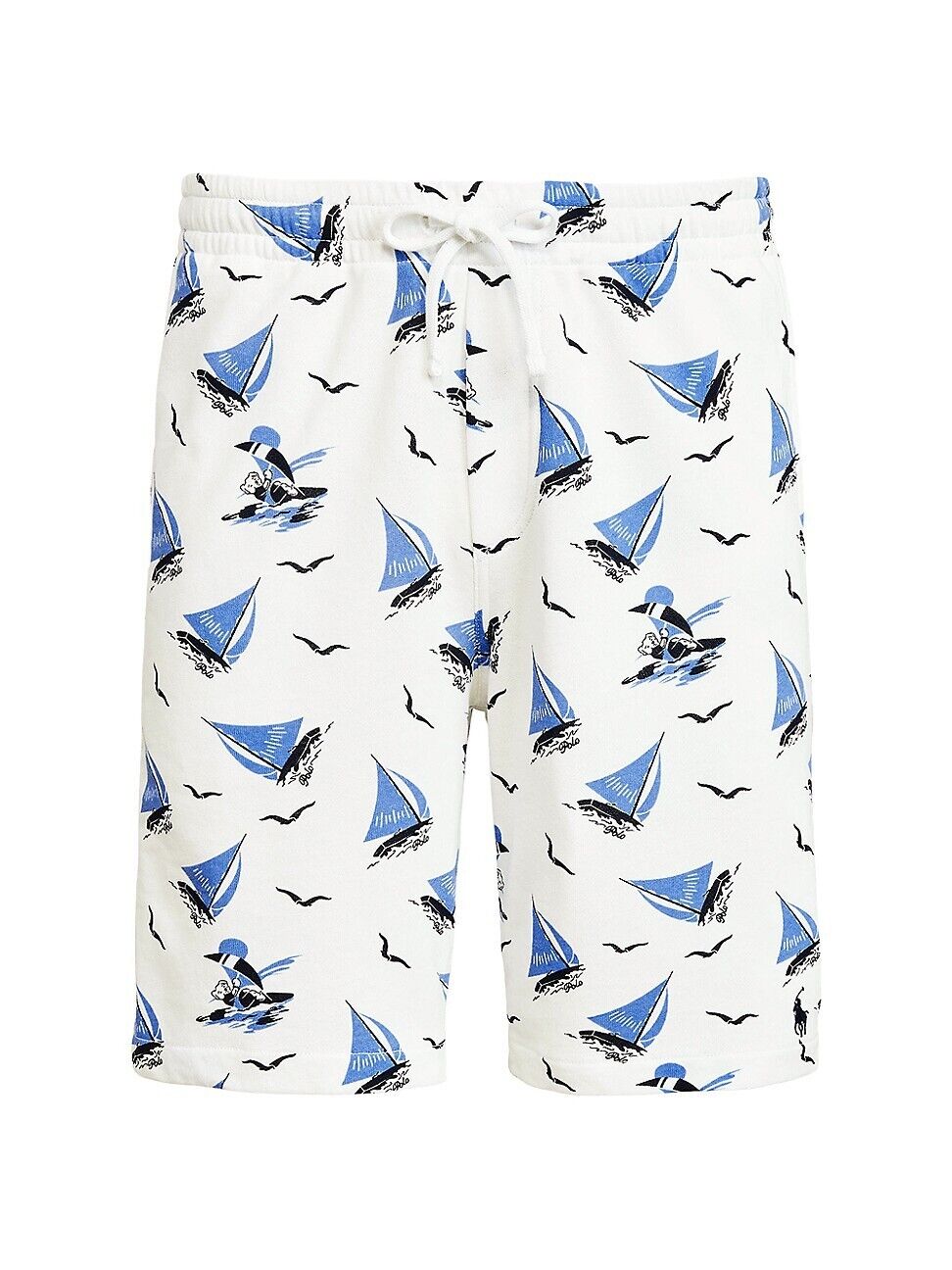 Polo Ralph Lauren Terry Sailboat Athletic Shorts White Size S MSRP $99