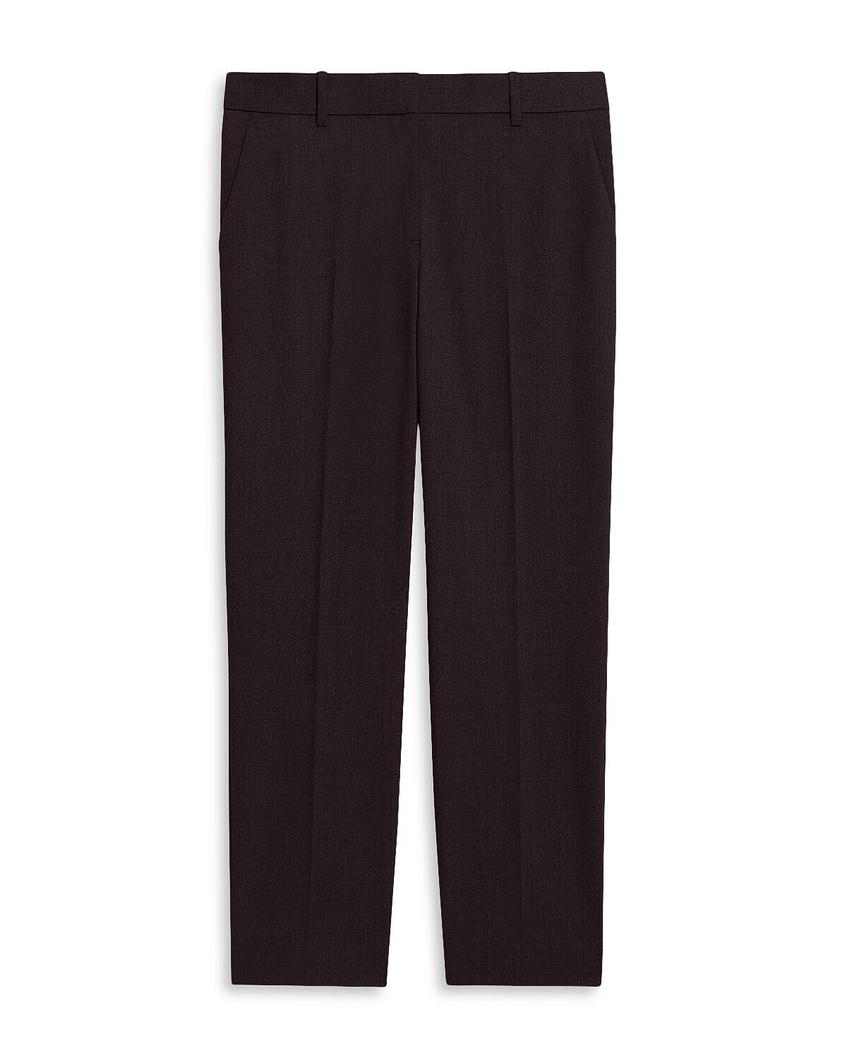 Theory Treeca Wool-Blend Cropped Pants Navy Size 12 MSRP $275