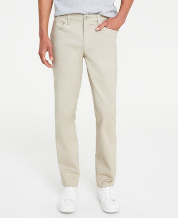 Calvin Klein Mens Move Stretch Slim Fit Wrinkle Resistant Beige Pant 34x32 $90