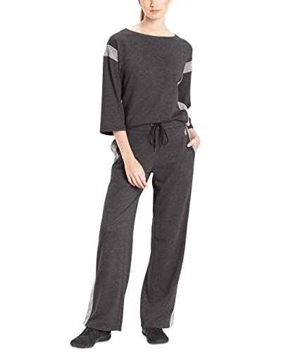 Josie Natori Women's Chi French Terry Pants-Medium-H.Black