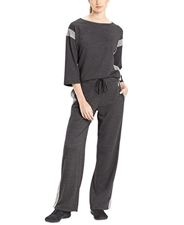 Josie Natori Women's Chi French Terry Pants-Medium-H.Black