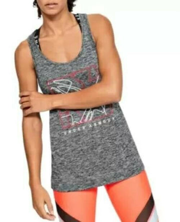Under Armour Women's UA Tech Racerback Tank Top Gray Size XL