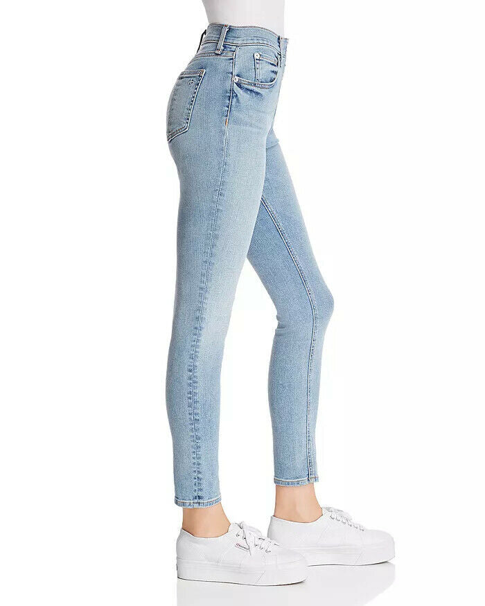 rag & bone Onslow High-Rise Ankle Skinny Jeans in Lucy Blue Size 25 MSRP $250
