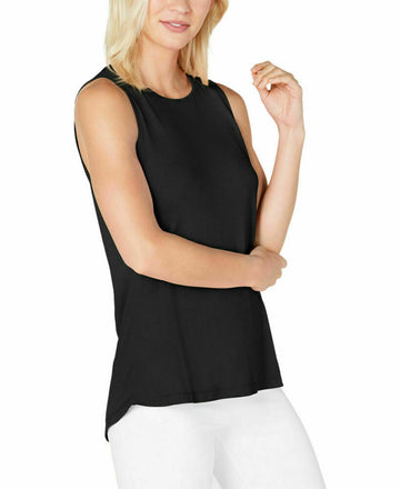 Ideology Split-Back Tank Top Womens black Size XS MSRP $20