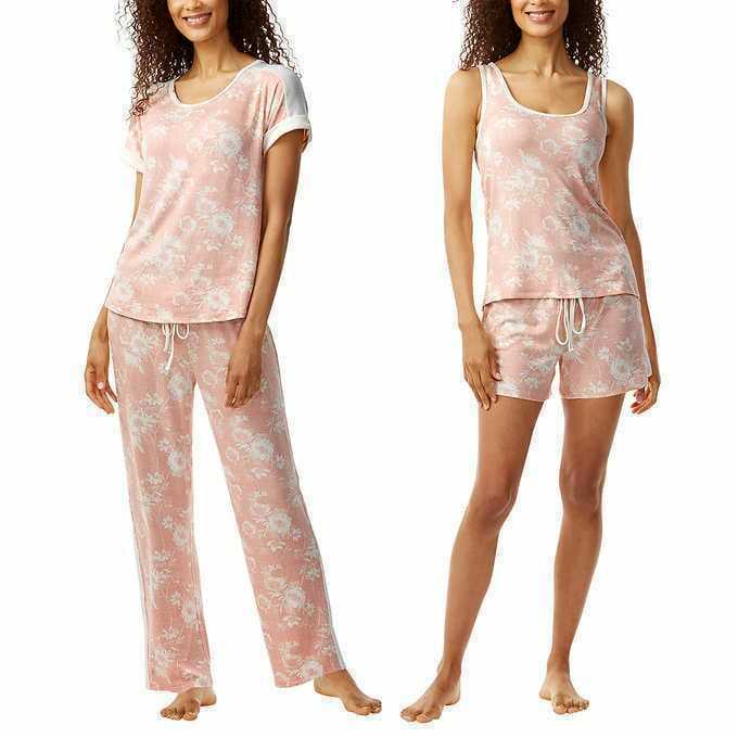Lucky Brand womens 4-piece Pajama Set Pink Size XL