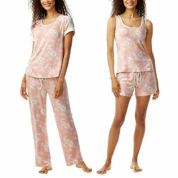 Lucky Brand womens 4-piece Pajama Set Pink Size XL
