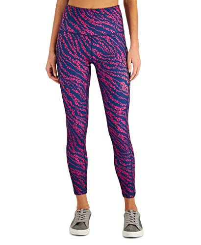 Ideology Women's Cheetah-Print Performance 7/8 Leggings, Purple Size XXL