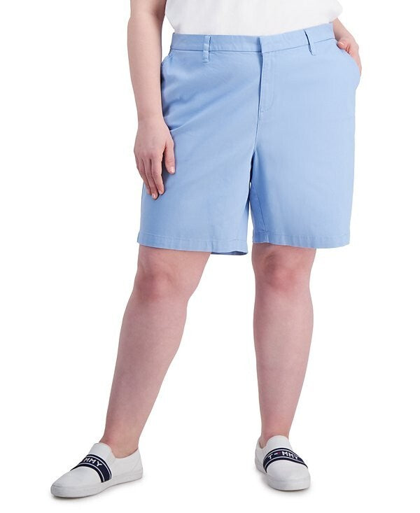 Tommy Hilfiger Plus Size Hollywood Bermuda Shorts BLUE Size 18W MSRP $70