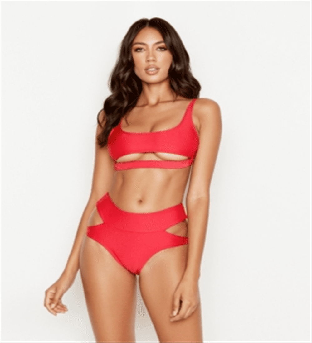 Ris-K Women's Discover Top Swimsuit Red Size XS