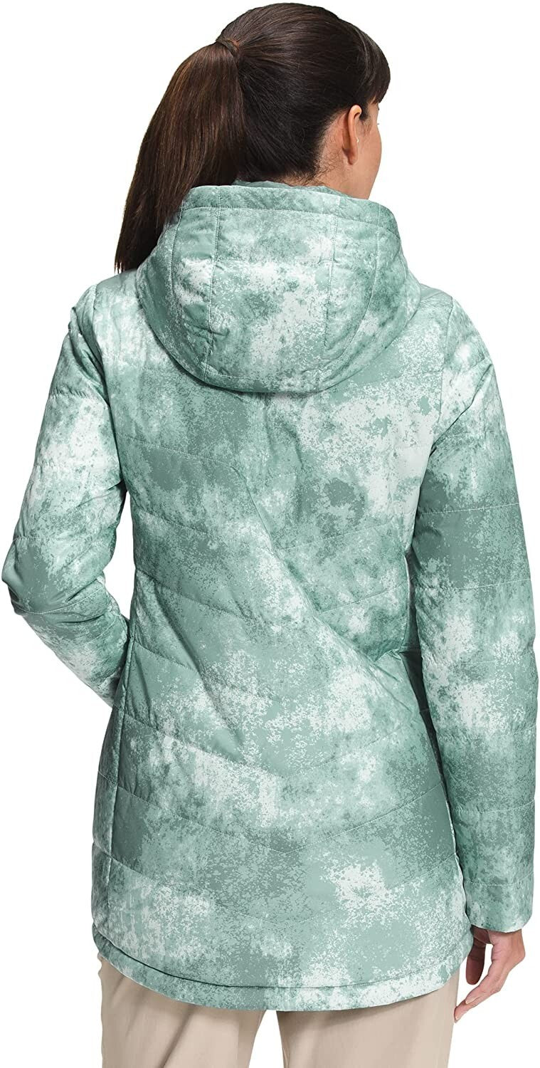 The North Face Women Green Hooded Tamburello Printed Parka Jacket SALE Sz S $159