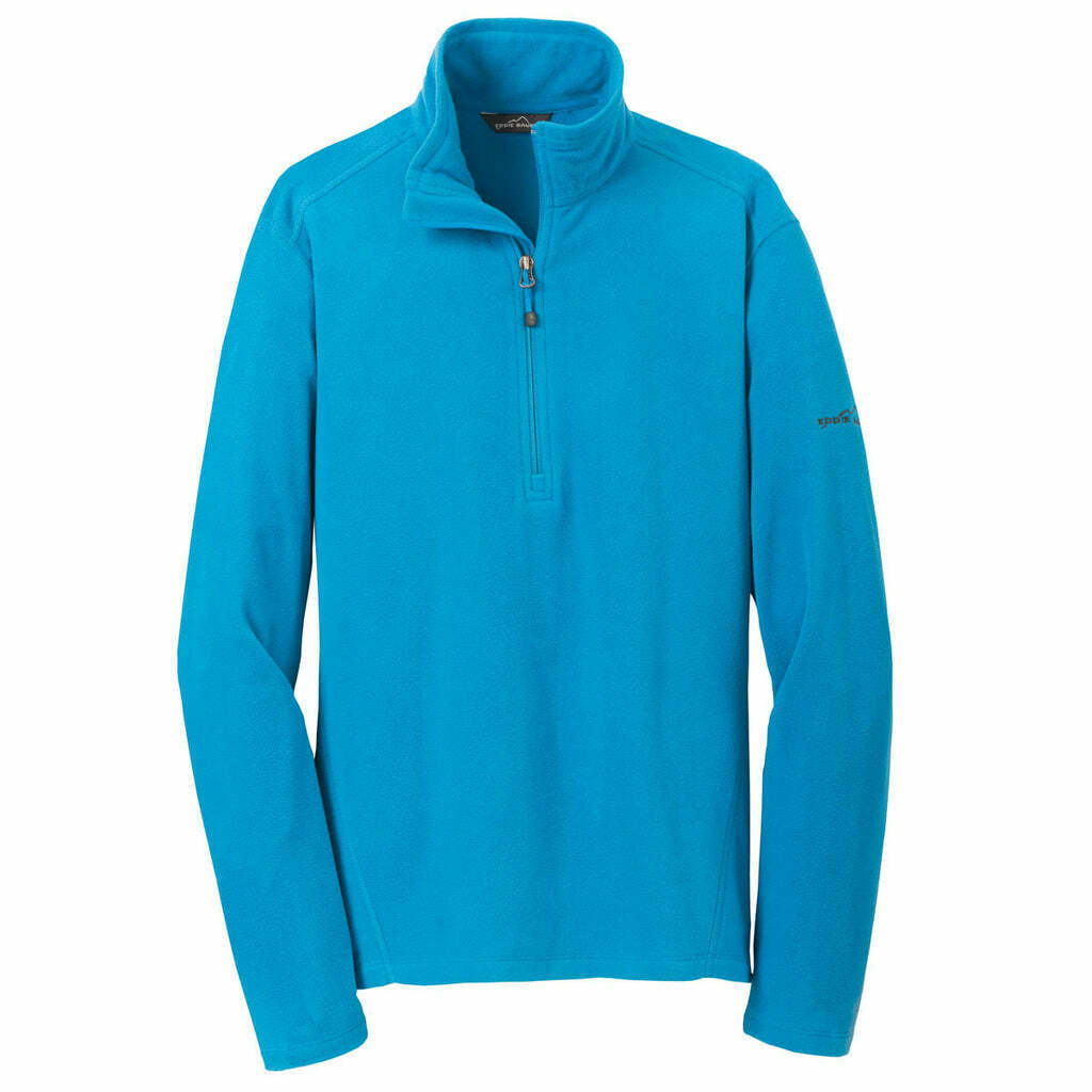 Eddie Bauer Men's Peak Blue Half Zip Microfleece Jacket Blue Size M