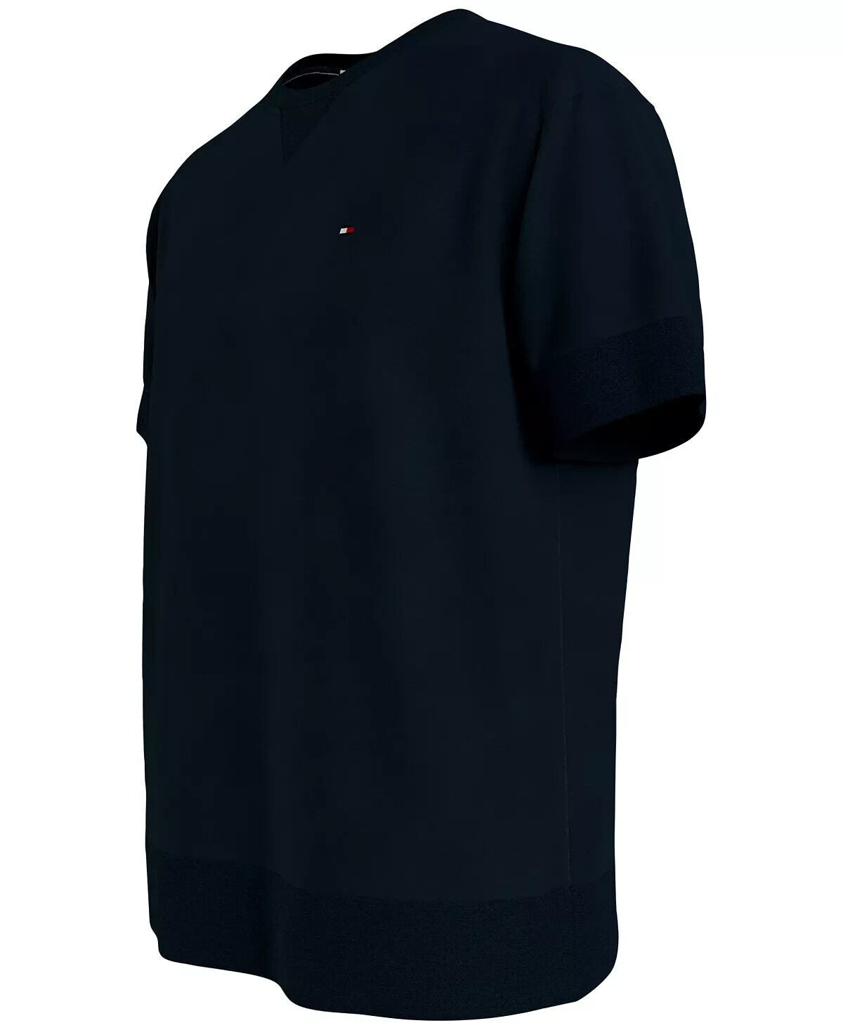 TOMMY HILFIGER Men's French Terry Short Sleeve Beach T-Shirt Black Size XL $60