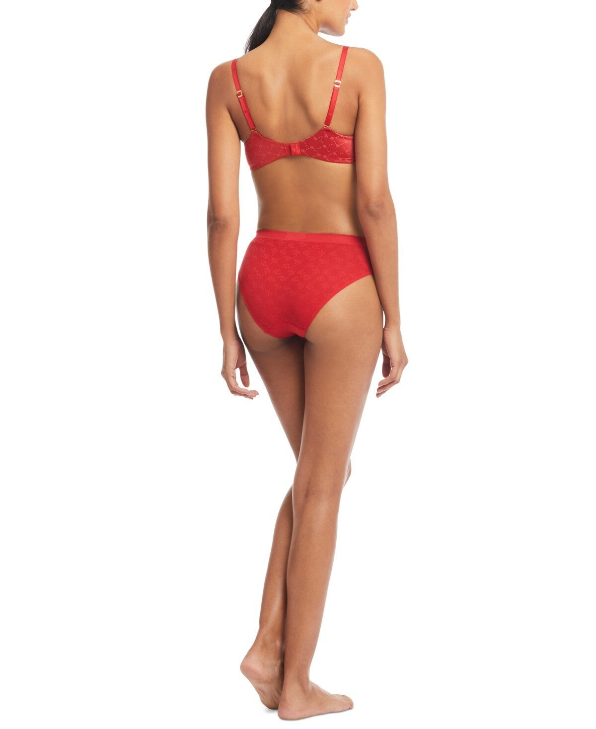 Lauren Ralph Lauren Comfort Repeat-Logo Wireless Red Size 36D MSRP $52