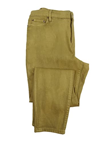 Lauren Ralph Lauren Women Metallic High-Rise Pants Plus Size16W, Olive Brown