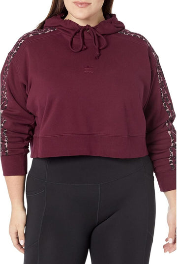 adidas Originals Plus Size Hoodie Logo Red Maroon/Multicolor Size 2X SALE $65