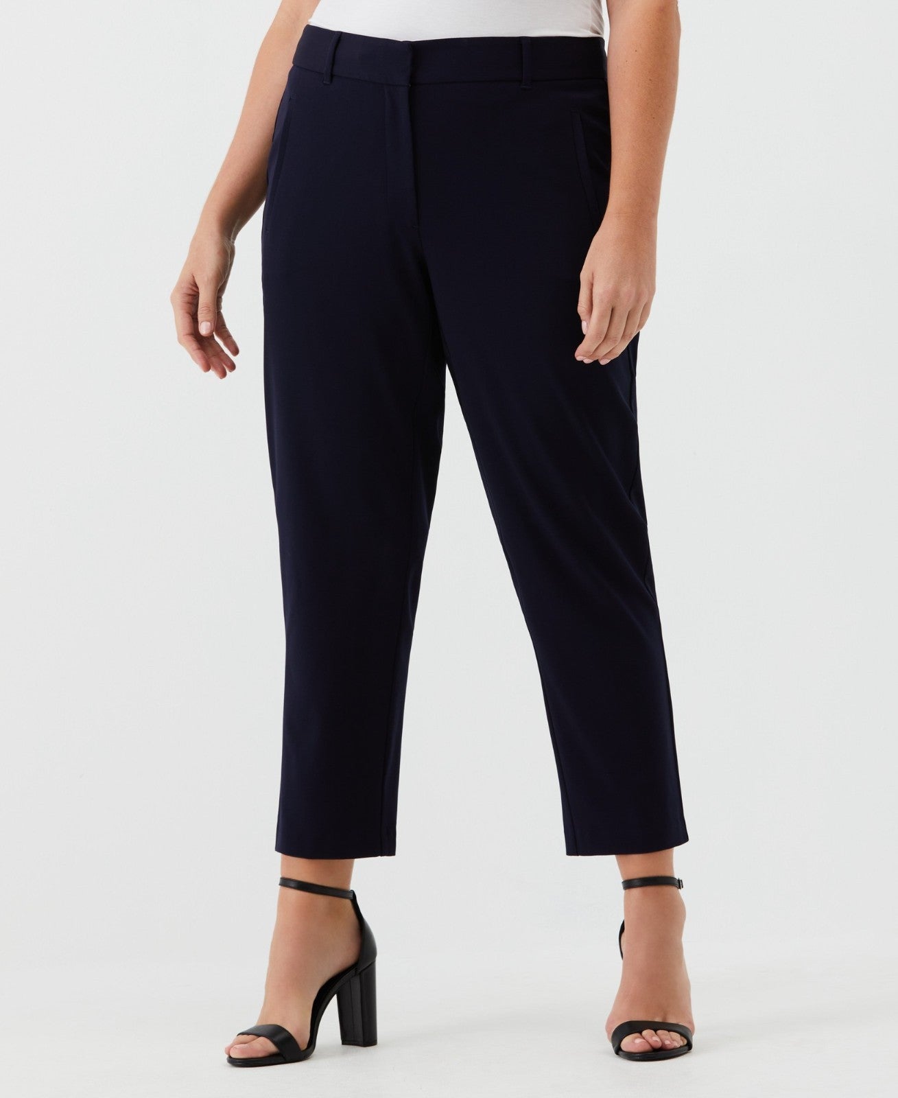 Rafaella Plus Size Straight Leg Ankle Pants Black Size 20W MSRP $89