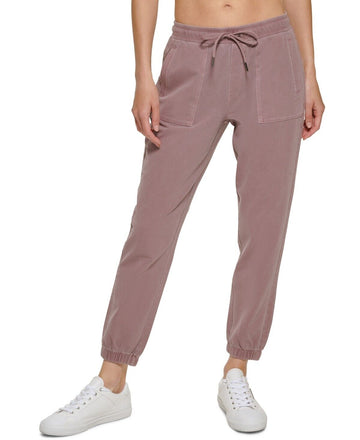 Calvin Klein Garment Dye Smocked Waist Joggers Pink Size XL MSRP $80