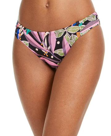 Bar III Hidden Jungle Printed Bikini Bottoms Womens Black Size XL