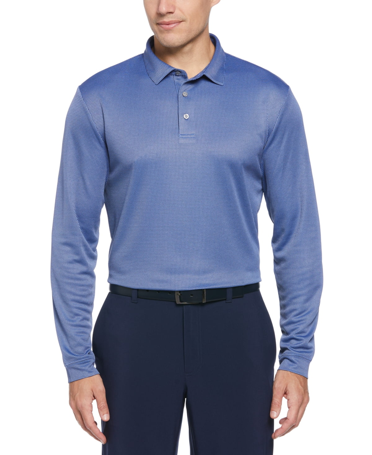 Pga Tour Mens Regular fit Long Sleeve Polo Shirt XXL Blue