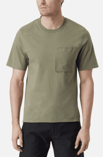 Bass Outdoor Men Regular fit Short Sleeve T-Shirt Shirt Medium Green Solid