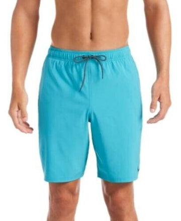 Nike Mens Water-Repellent Color blocked 9" Swim Trunks Blue Size S MSRP $52