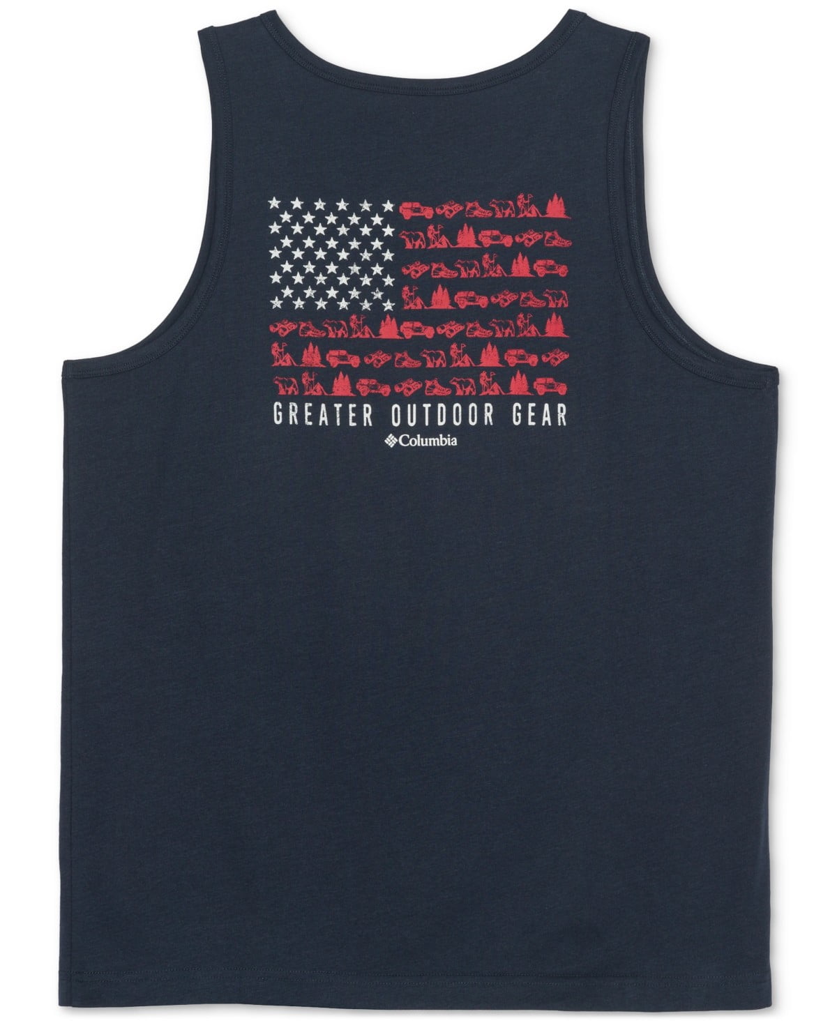 Columbia Mens Regular fit Sleeveless Graphic Tank Top Shirt Large Blue Solid