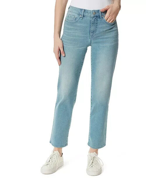 FRAYED Womens High Rise Straight Leg Jeans blue Size 29 MSRP