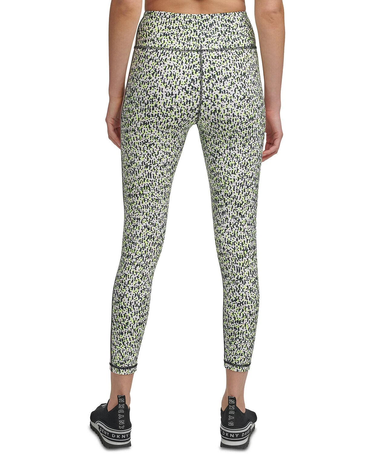 DKNY Womens Printed Side-Striped Leggings white Size XS MSRP $60