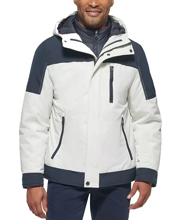 Club Room Men's 3-in-1 Hooded Jacket White Size XL MSRP $250