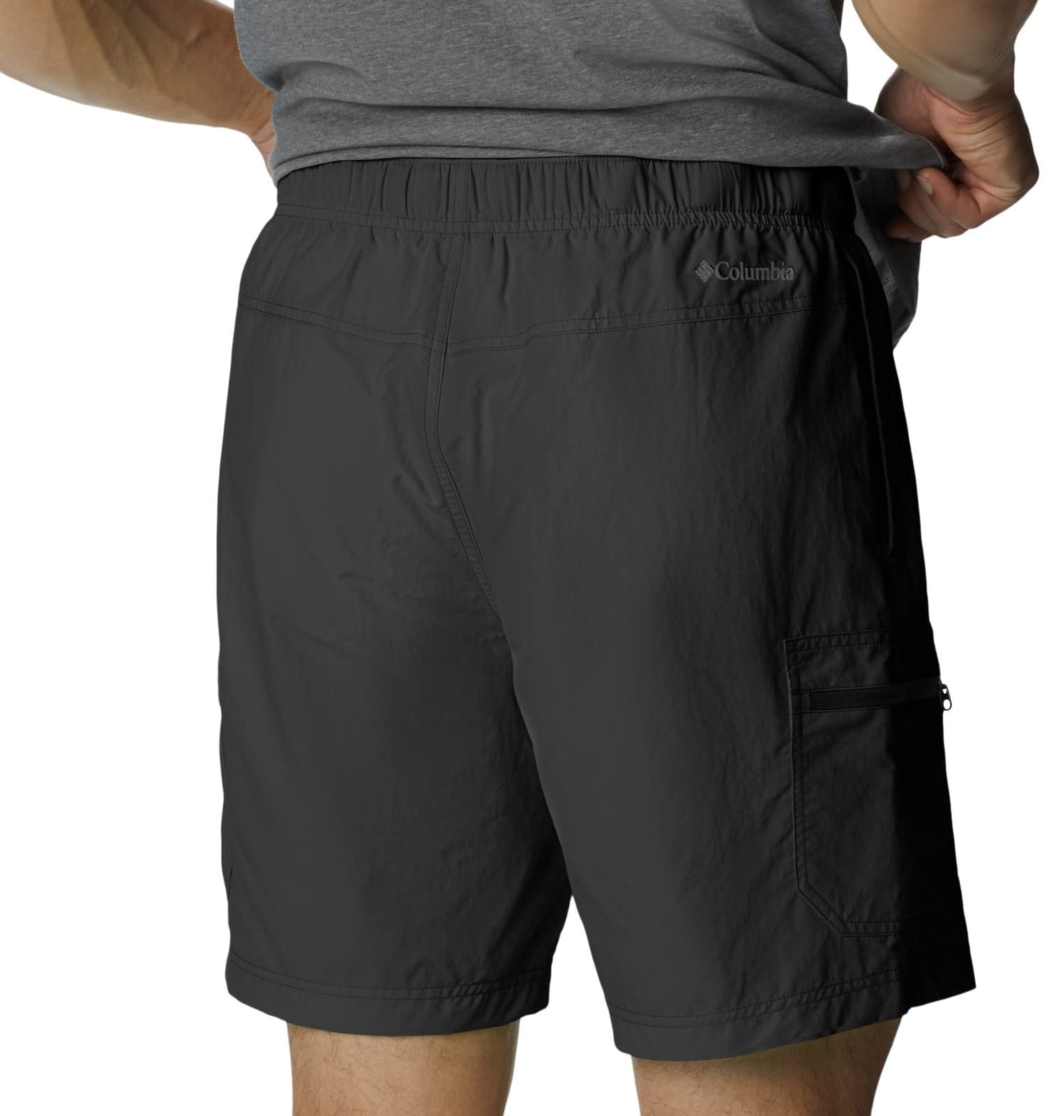 Columbia Mens Regular fit Casual Shorts Size M - 8 Inseam Black Solid MSRP $60